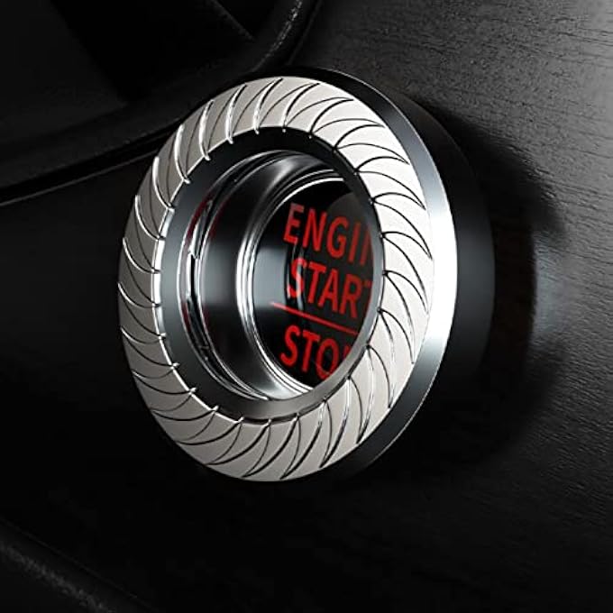 SWIUKPHE Car Start Button Cover Car Engine StartStop Button Protection Cover Rotary Start Button Cover Car OneKey Start Button Cover Protector Accessories - Image 3