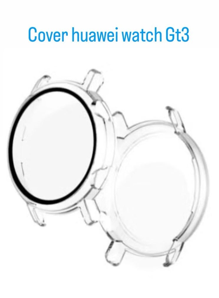 Protective Case Compatible with Huawei Watch GT3 46mm with Full Screen Protection, Shockproof TPU, Soft Slim Absorbent Design - clear - Image 1