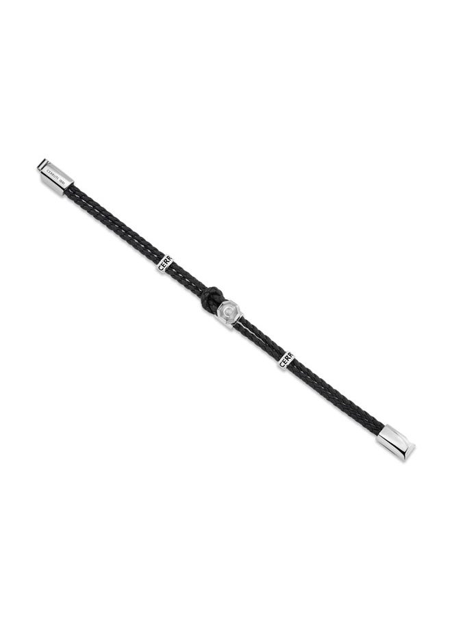 CERRUTI 1881 - Constanzo Bracelet Dual Black Leather with CRR Signature Loop Contemporary and Refined Design - Image 1