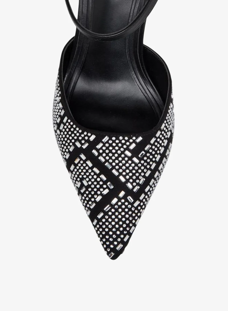 Celeste BLACK Women Embellished Pointed Toe Shoes for Women | Best Price UAE