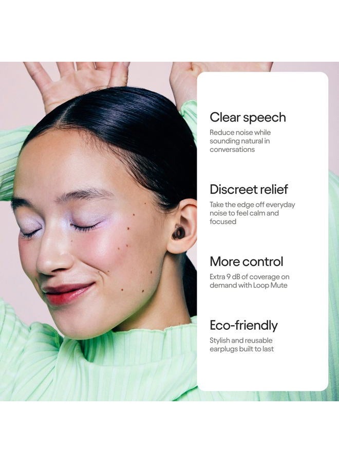 Loop سماعات الأذن Engage 2 Plus – تخفيف الضوضاء اليومية مع وضوح الكلام للتجمعات الاجتماعية، العمل، المحادثة، تربية الأطفال وحساسية الضوضاء – تقليل الضوضاء بمقدار 16 ديسيبل + كتم للصوت لتغطية إضافية - Image 2