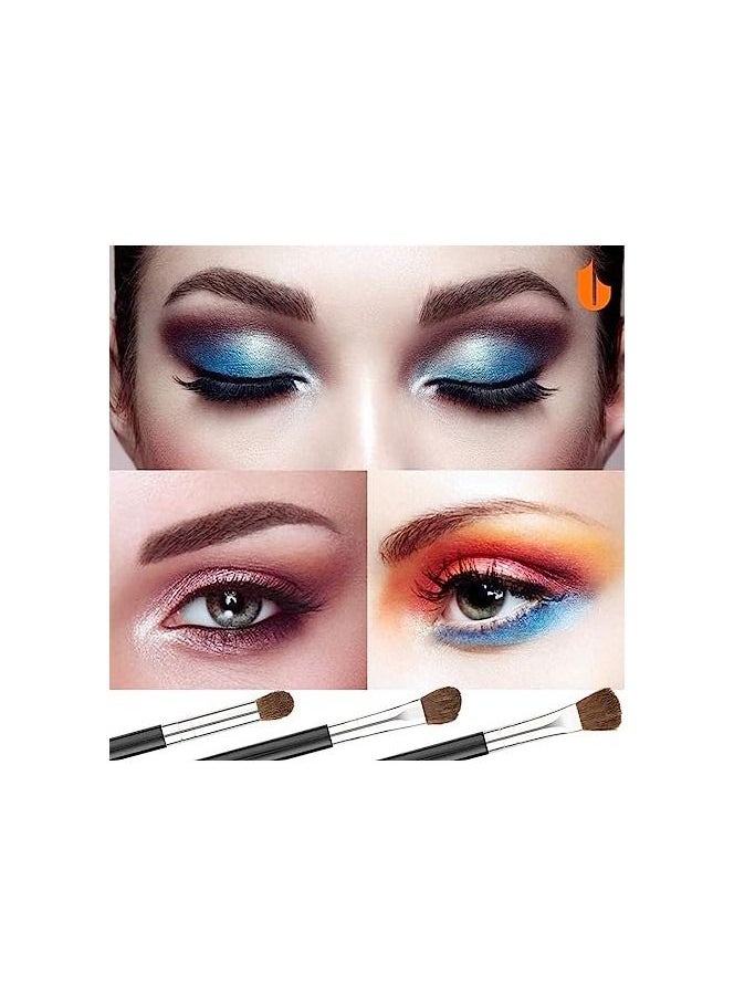 ORiTi 3pcs Soft Synthetic Eyeshadow Blending Brush Kit  For Blending Eyeshadow, Eyeliner Crease, Eyebrow, Long Lasting  - Image 5
