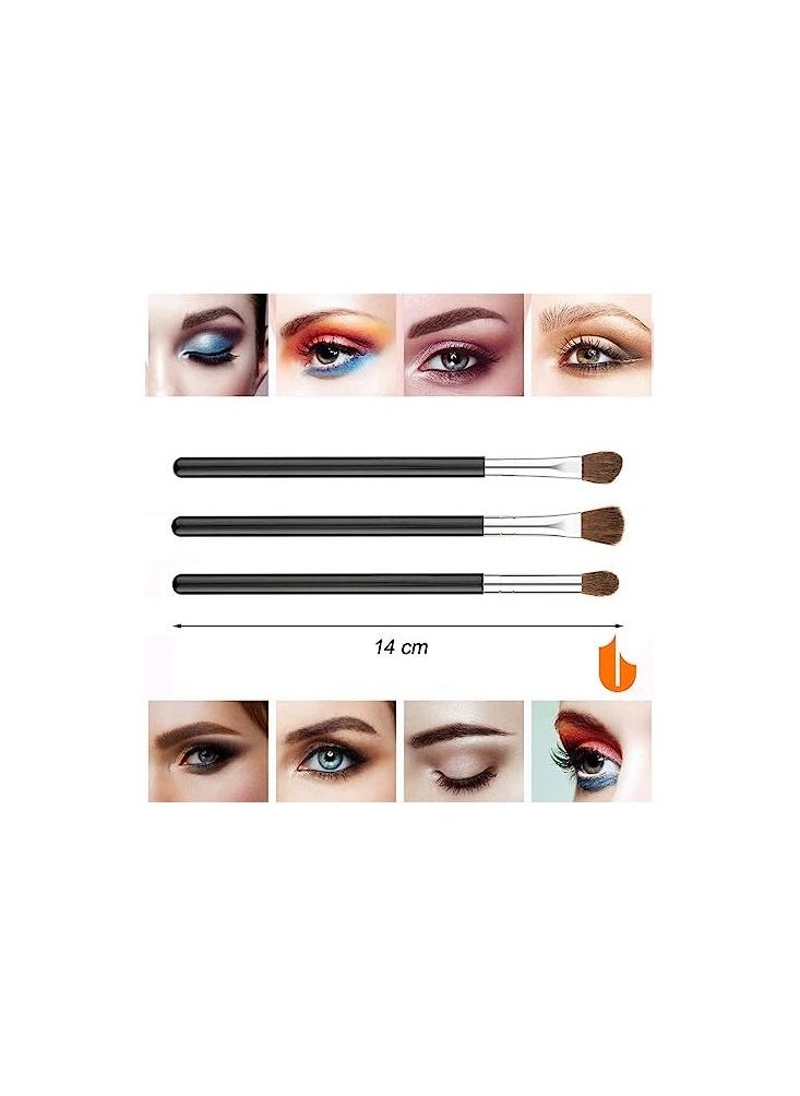 ORiTi 3pcs Soft Synthetic Eyeshadow Blending Brush Kit  For Blending Eyeshadow, Eyeliner Crease, Eyebrow, Long Lasting  - Image 3