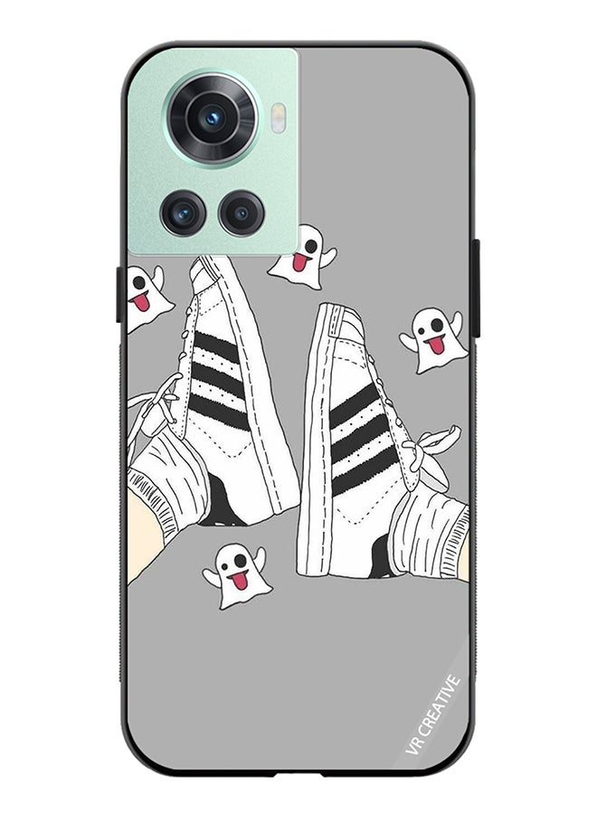 VR CREATIVE Protective Case Cover For OnePlus Ace Black & White Shoe Design Multicolour  - Image 1