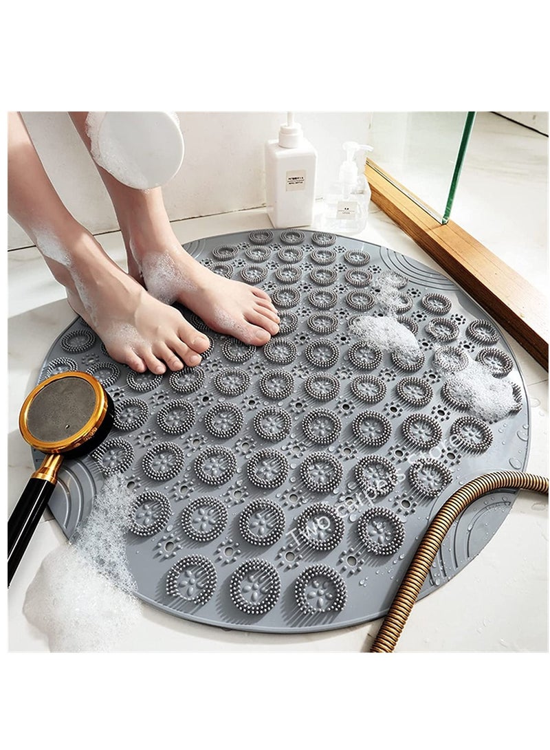 Hi homey Non-slip Round shower Bath Tub mat - Image 1