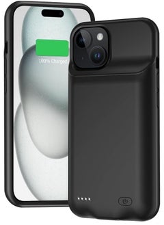 General Battery Case Compatible with iPhone 15, Full Encircle 5000mAh Ultra-Slim Rechargeable Smart Portable Charging Cover Extended Battery Pack For iPhone 15 (6.1 inch) Charger Case  - Image 1