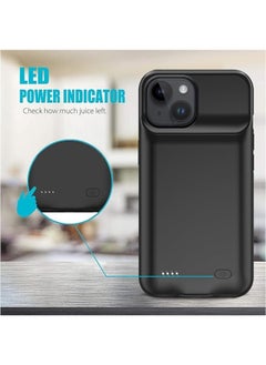 General Battery Case Compatible with iPhone 15, Full Encircle 5000mAh Ultra-Slim Rechargeable Smart Portable Charging Cover Extended Battery Pack For iPhone 15 (6.1 inch) Charger Case  - Image 3
