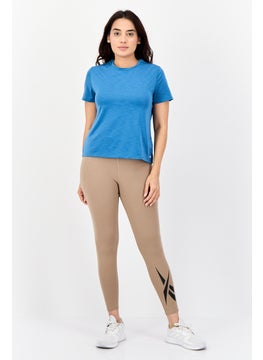 Reebok Women Sportswear Fit Short Sleeves Training Top, Blue  - Image 4