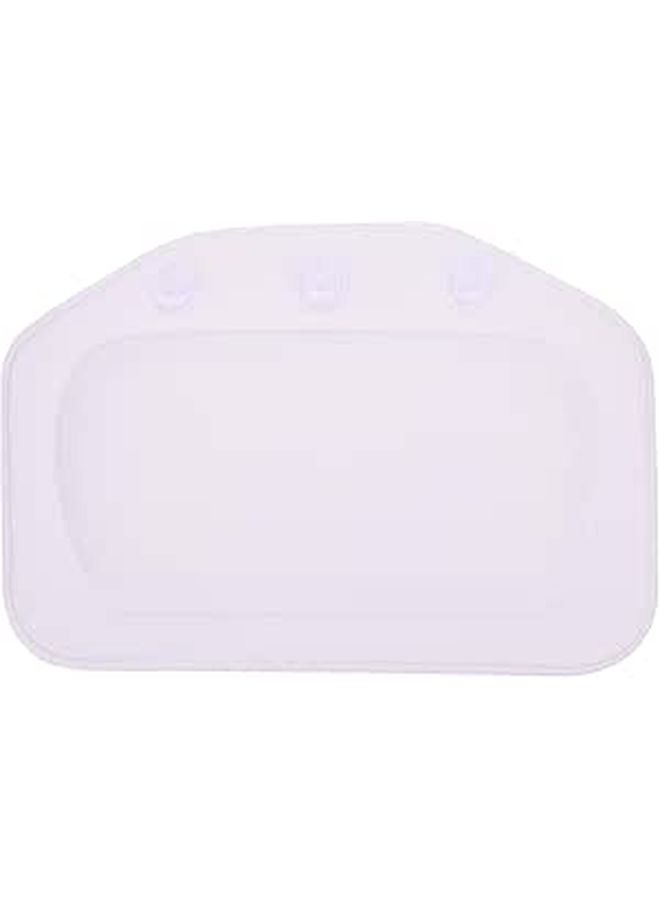 White PVC Foam Bathtub Pillow With Strong Suction Cups For Neck And Shoulder Support - Image 1