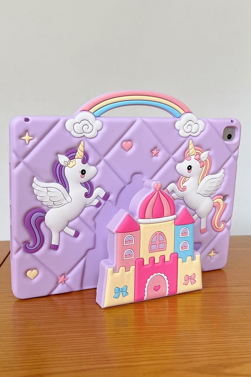 Unicorn Castle case for iPad 10th Generation Case Girls-10.9 inch Cases with Handle Stand Shoulder Cute Cartoon Girly Teens Unicorn Tablet Cover for iPad 10th Gen 2022 - Image 3