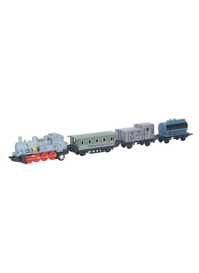 NIBEMINENT Steam Train Model Toy Vintage Alloy Pull Back Cultivate Hands On Ability Educational for Kids Blue  - Image 5