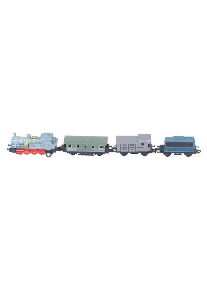 NIBEMINENT Steam Train Model Toy Vintage Alloy Pull Back Cultivate Hands On Ability Educational for Kids Blue  - Image 3