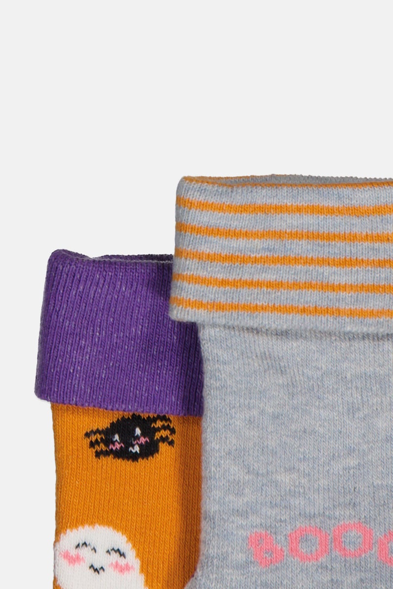 Lefties Toddlers Girl 2 Pair Graphic Print Socks, Multicolor - Image 3