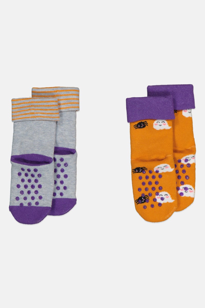 Lefties Toddlers Girl 2 Pair Graphic Print Socks, Multicolor - Image 2