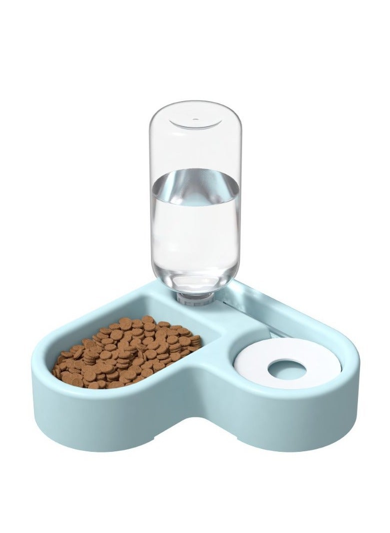 Pet automatic waterer cat bowl food bowl, Blue - Image 1