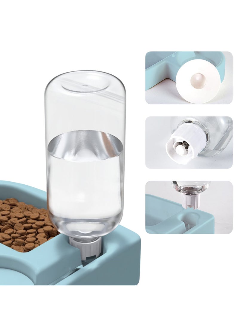 Pet automatic waterer cat bowl food bowl, Blue - Image 4