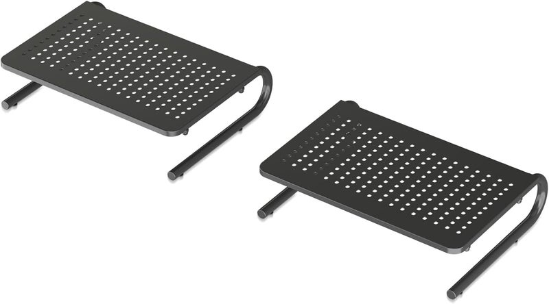 Suptek Monitor Stand Riser for Computer,Laptop,Printer, Notebook and All Flat Screen Display with Vented Metal Platform and 4 Inches Height Underneath Storage (MST004-2) - Image 1