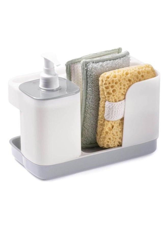 Snips Tidy Up Dish Washing Set with Soap Dispenser White and Grey 21 x 18 x 12 cm 000769 - Image 4