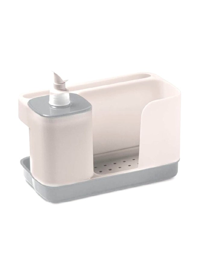 Snips Tidy Up Dish Washing Set with Soap Dispenser White and Grey 21 x 18 x 12 cm 000769 - Image 1