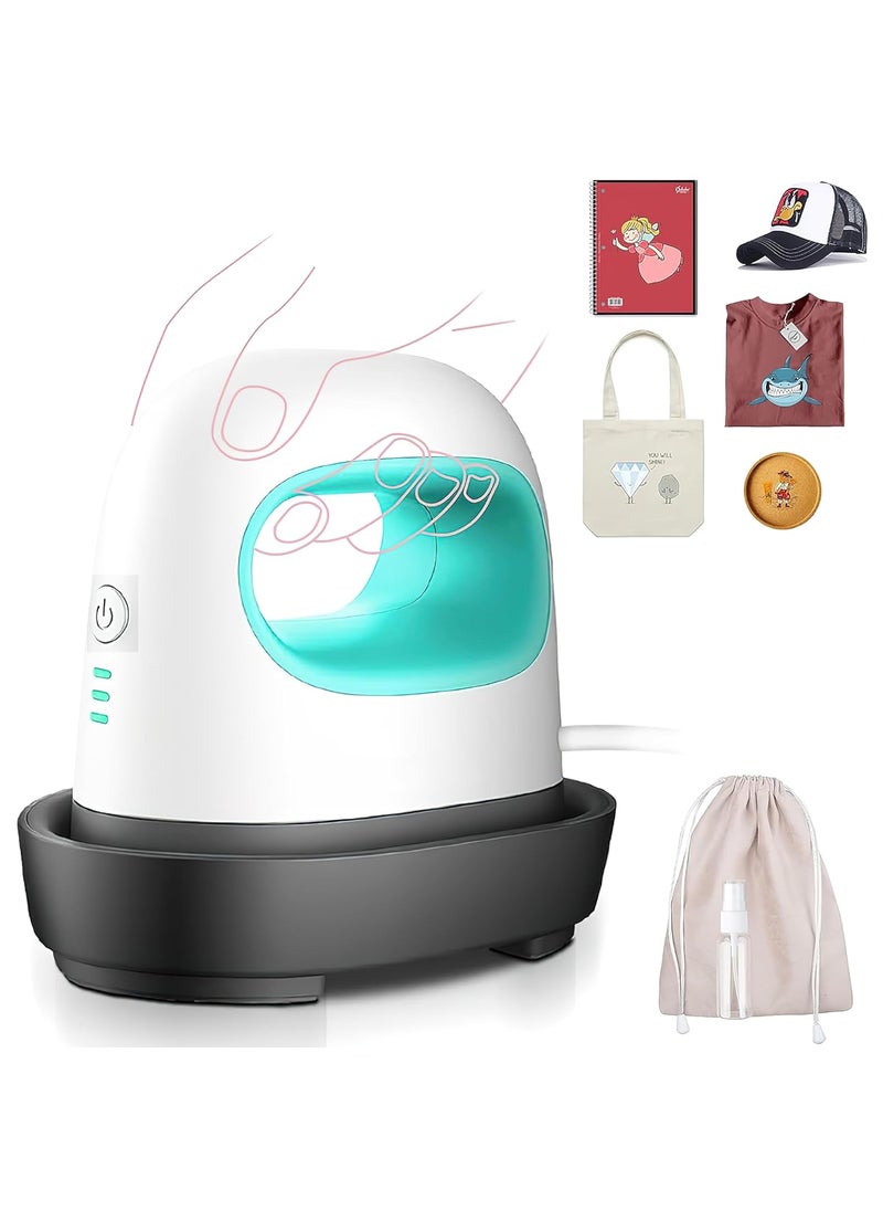 ARKZO ARKZO Heat Press Machine Mini Heat Press Portable Hot Press for TShirts Hats Cap Pillows Shoes Bags HTV Vinyl Heating Transfer Projects Ideal for Small Printing Tasks and DIY Crafts 