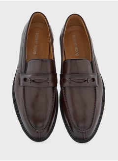 Robert Wood Saddle Detail Formal Loafers  - Image 4
