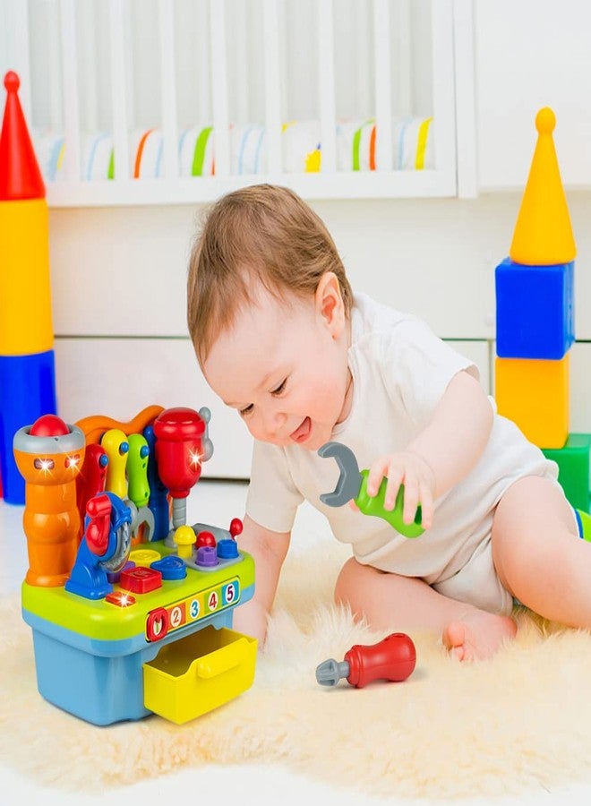 Woby Multifunctional Musical Learning Tool Workbench Toy Set for Kids with Shape Sorter Tools - Image 4