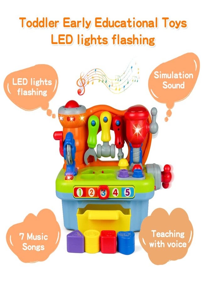 Woby Multifunctional Musical Learning Tool Workbench Toy Set for Kids with Shape Sorter Tools - Image 5
