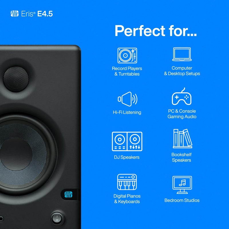 PreSonus Eris E4.5-2-Way 4.5" Near Field Studio Monitor (Pair) - Image 4