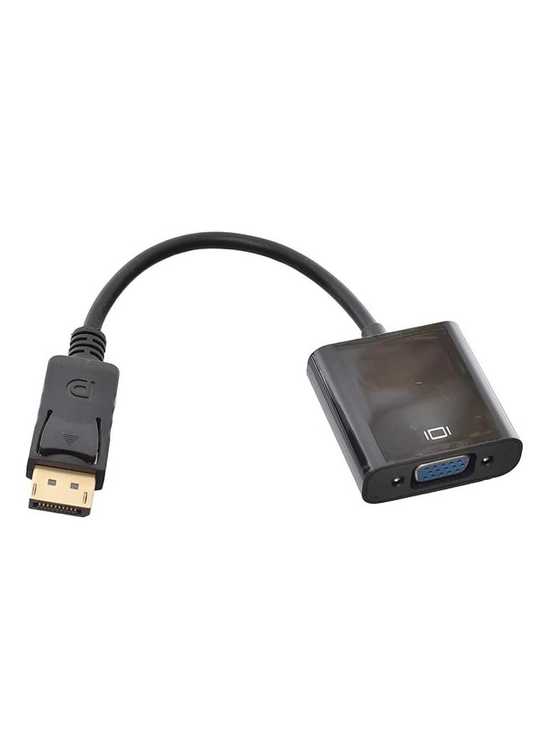 DisplayPort Male to VGA Female Adapter Cable – Black 
