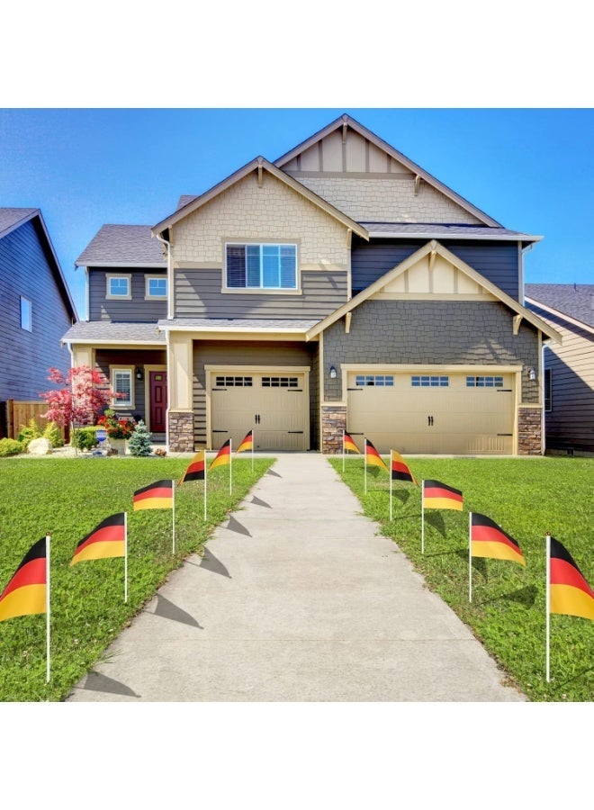 10 Pcs Germany Hand Flags  14x21 cm Double-Sided Stick Flags for World Cup & Event Decor - Image 2