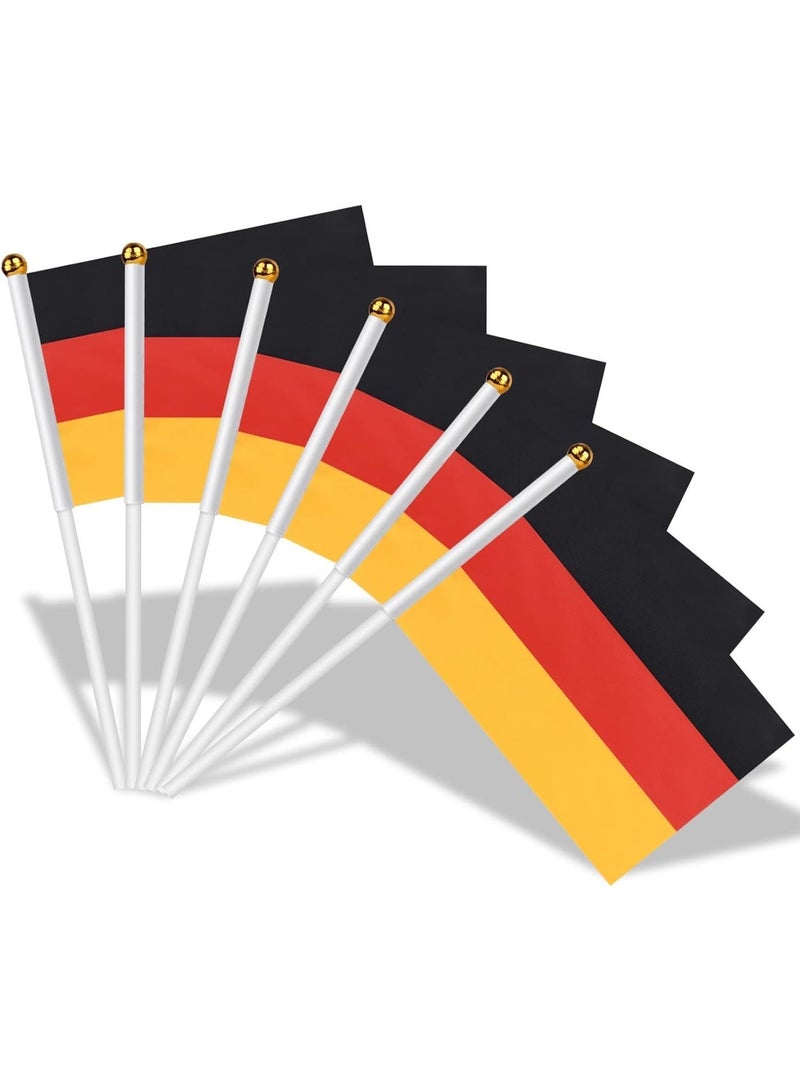 10 Pcs Germany Hand Flags  14x21 cm Double-Sided Stick Flags for World Cup & Event Decor - Image 1