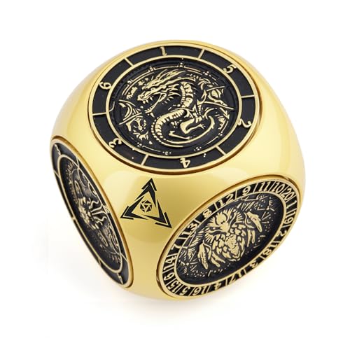 Haxtec Spinner Dice 7in1 Metal DND Dice Set Unique Dice DND Gifts Spinner Goblins DD Die Compatible with Dungeons and Dragons - Image 1