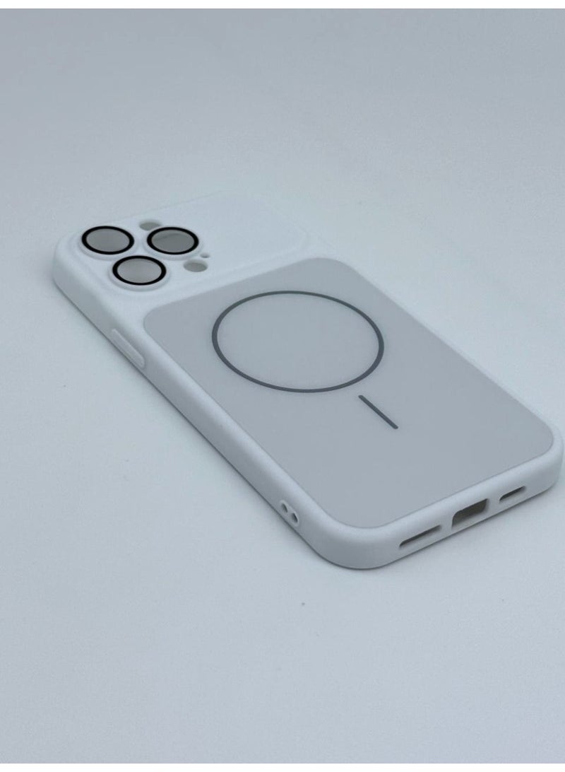 general Premium Skin Feel MagSafe Compatible Case for iPhone 15 Pro Max – Ultra-Slim Shockproof Matte Finish Cover with Built-in Camera Lens Protection (White) - Image 3