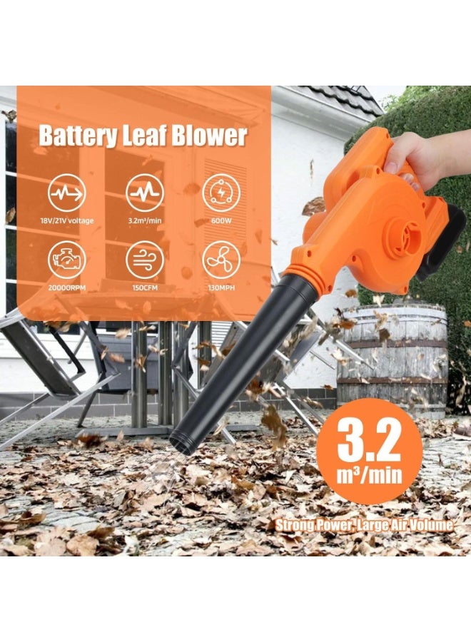 Halamine 21V Leaf Blower，Electric Blower，Air Blower And Suction Vacuum,With Collection Bag, For Home And Garden, Yellow - Image 3