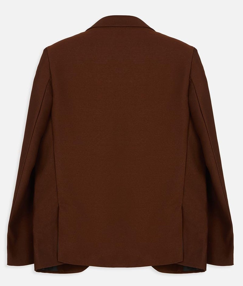 CAVIO Boys Regular Fit Solid Cotton Single Breasted Blazer and T-Shirt Brown - Image 3