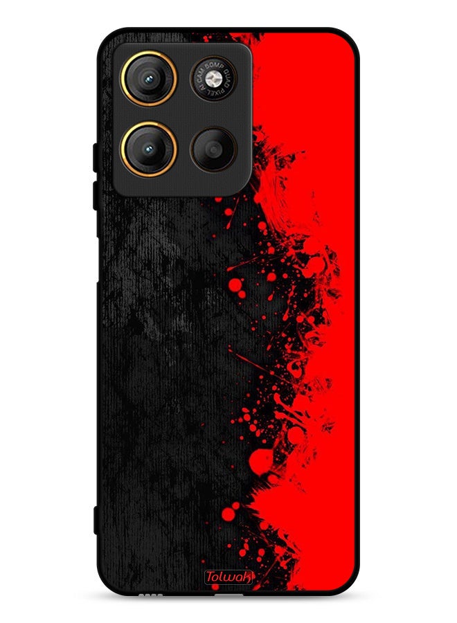 Tolwak Motorola Moto G15 Protective Case Cover Paint Abstract Pattern