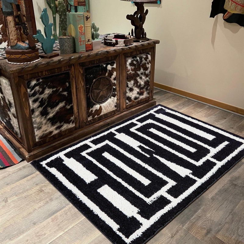 RoomTalks Washable Howdy Rug Indoor Doormat, Cowboy Country Rustic Southwestern Bathroom Rugs Non Slip Bath Mat, Wild West Rodeo Texas Throw Rugs 2x3 Small Area Rug for for Bedroom Bathroom Kitchen - Image 3