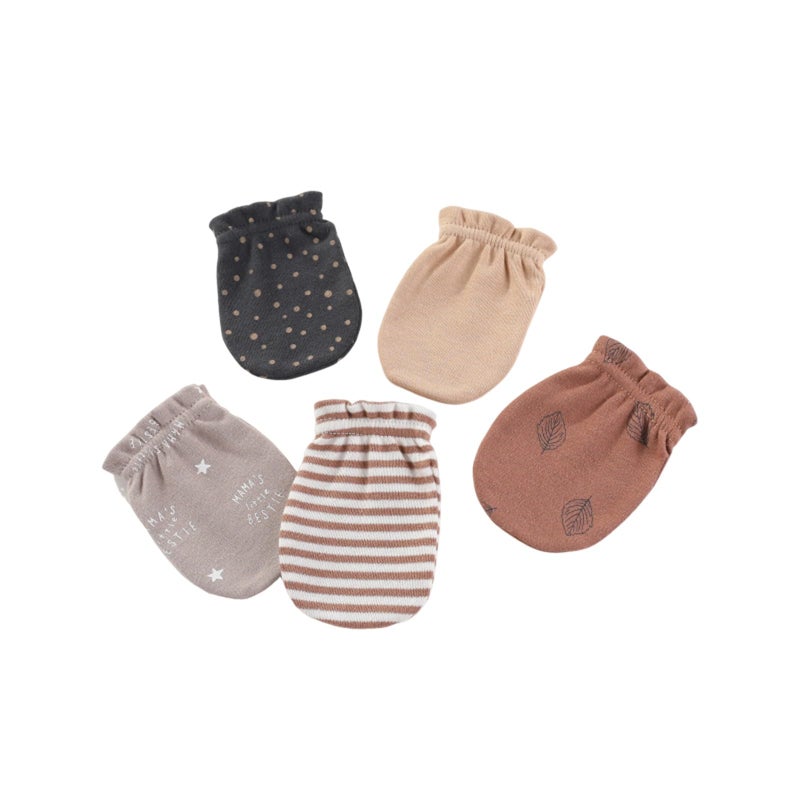 JELYLOVE 5 Pack Unisex New Born Boy Girls No Scratch Mittens Cotton Soft Baby Gloves Accessory 0-3 Months Baby Essentials - Image 4