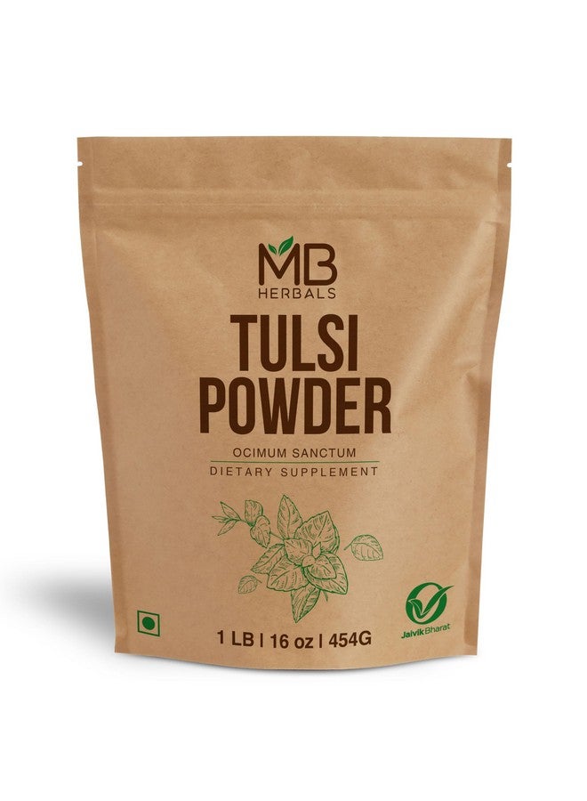 MB Herbals Tulsi Powder | 1 LB | 454g / 16 oz | Ocimum Sanctum Tulasi - Image 1