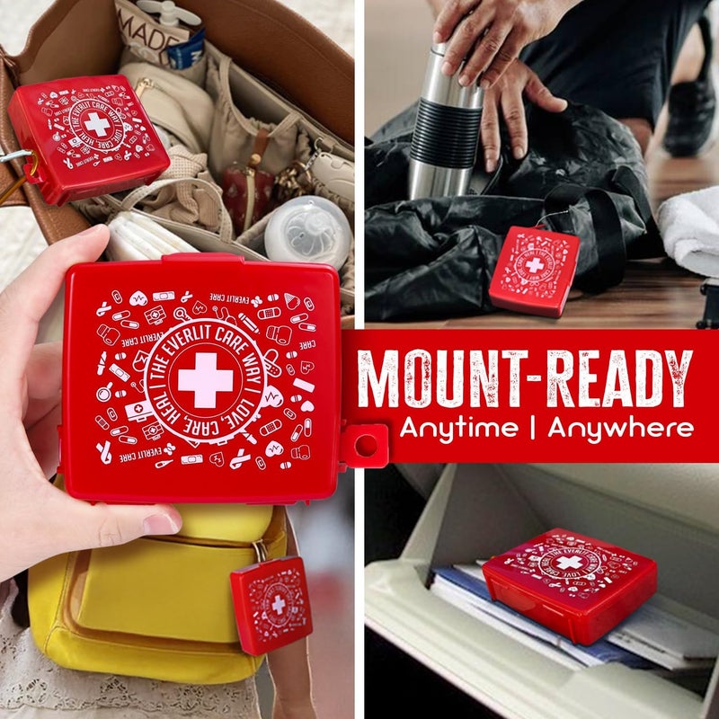 EVERLIT CARE EVERLIT PocketAid Mini First Aid Kit Compact Portable HardShell Cases of 50 Items Cuts Scrapes Wound Care Essentials for Travel Outdoor School Camping Home Office 48 Packs 2400 Pcs - Image 3