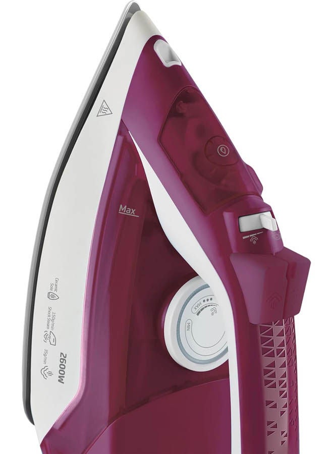Beko Ceramic Soleplate Steam Iron 240 ML 240 ml 2600 W SIM 3126 R Garnet Red - Image 3