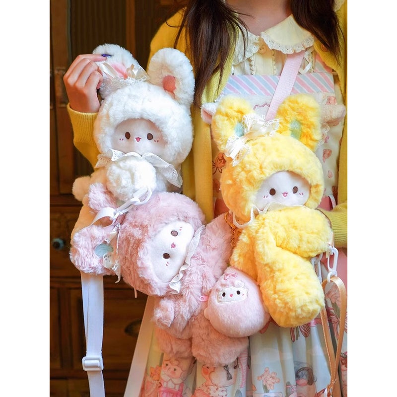 Cute Rabbit Plush Backpack for Girls - Image 1