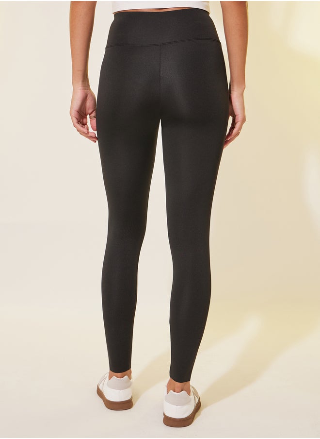 Take Two Solid Criss-Cross Waist Leggings  - Image 5