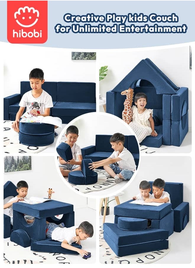 hibobi Kids' Building Block Magic Sofa - Compact Modular Couch with 14 Pieces for Creative Play and Fun, Soft and Safe, Versatile for Play and Relaxation  - Image 4