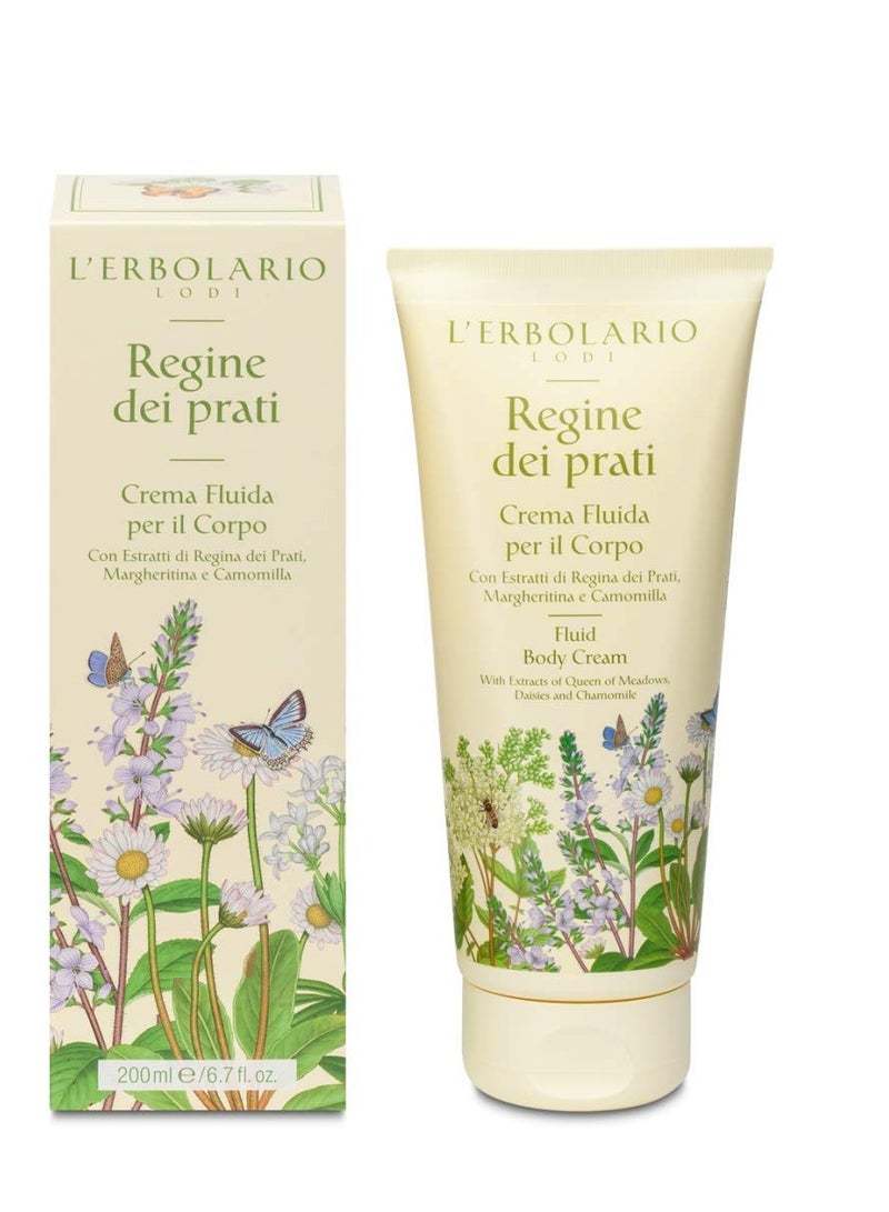 L'Erbolario L'Erbolario Regine Dei Prati Fluid Body Cream - Delicate And Innocent Fragrance - Re-Awakens The Natural Softness Of The Skin - Preserves Skin's Moisture - Provides An Anti-Radical Action - 6.7 Oz - Image 1