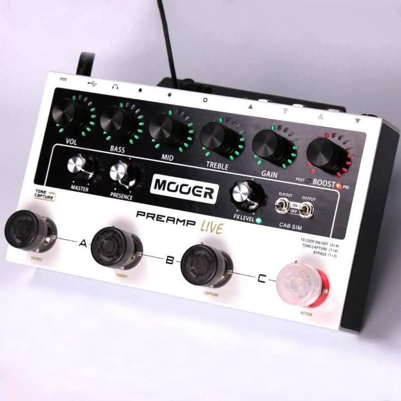 Mooer أغطية دواسات تأثيرات الجيتار باللونين الأسود والأبيض - Image 2