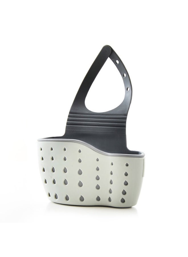 رف حوض المطبخ، رف حوض المطبخ، سلة تخزين الحوض، حامل رف تصريف إسفنجة الصابون - Image 1