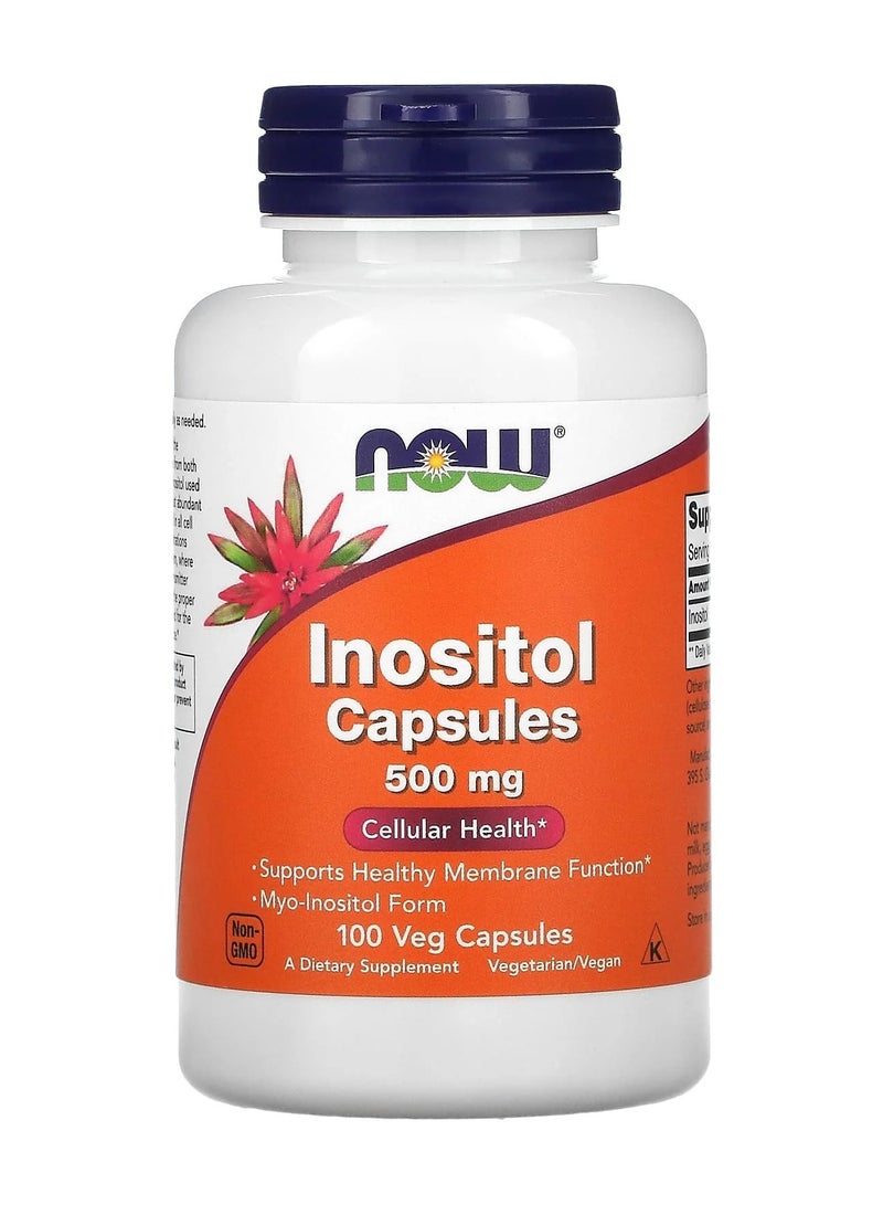 now Inositol Capsules 500mg 100 Veg Capsules