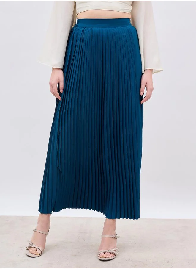ستايلي Styli Pleated Flared Maxi Skirt