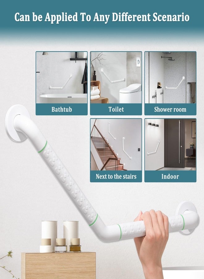 JFMkaer 135° Bath Grab Rails with Anti-Slip Grip and Safety Luminous Circles, Stainless Steel Bath Handle,Shower Wall Grip Handle Towel Rail. - Image 5